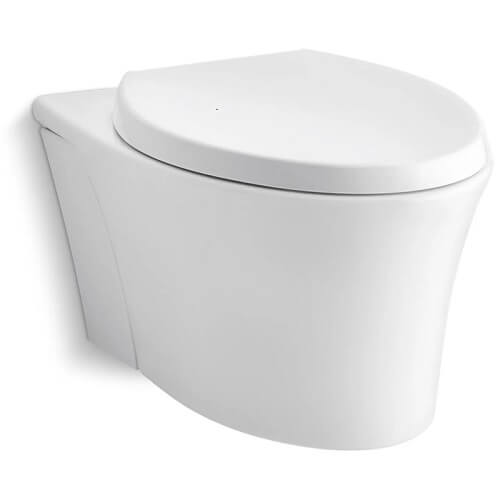 KOHLER K-6299-0 Veil Wall-Hung Elongated Toilet Bowl