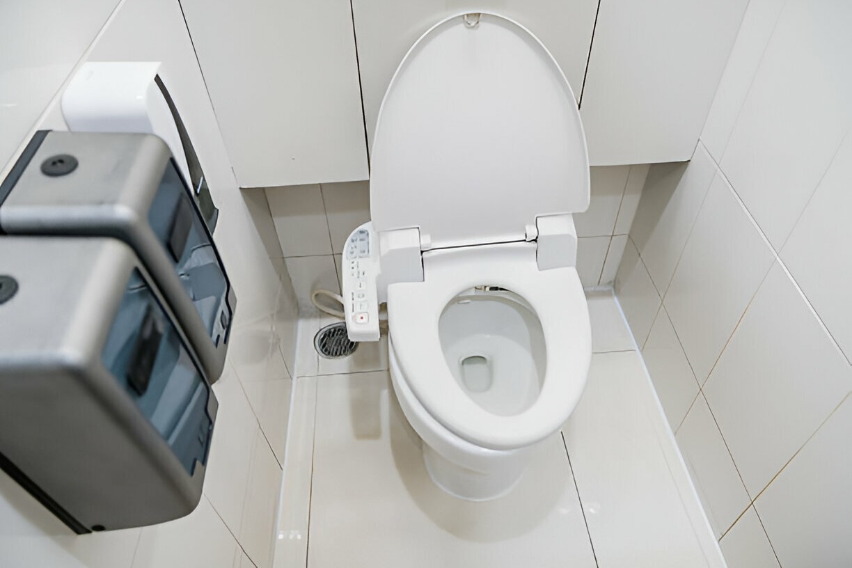 automatic flush toilet with electric seat