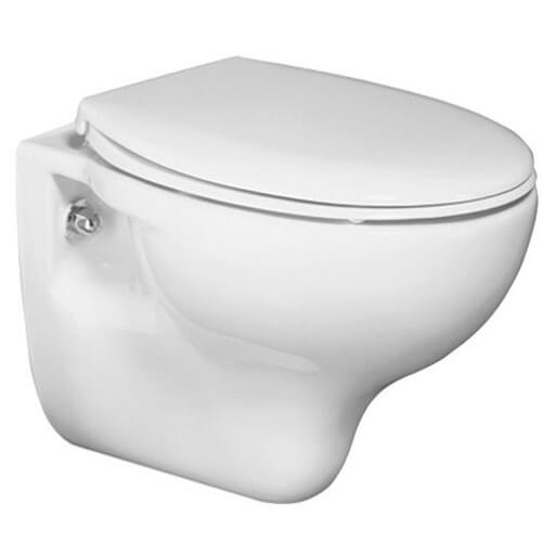 Cerastyle 018400 Lila Round Ceramic Wall Mount Toilet