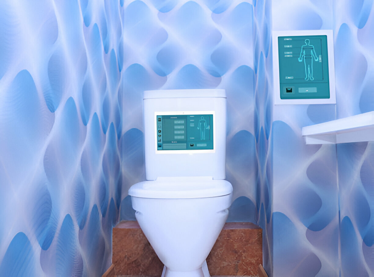 smart toilet with touch controls